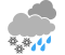 Rain mixed with snow